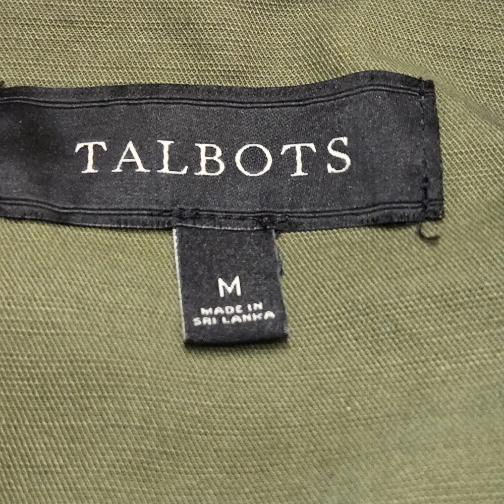 Talbots Dark/ Hunter Green Trendy Weekend Boxy Cotton Jean Jacket. Size M - Picture 5 of 7